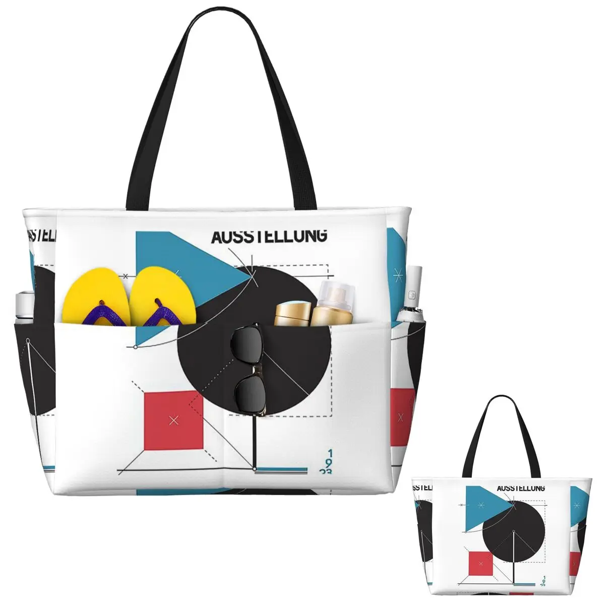 

Баухаус # 8. Пляжная большая сумка. Спортивная спортивная сумка для занятий йогой. Большая большая сумка. Женская дорожная сумка. Сумка для фитнеса.