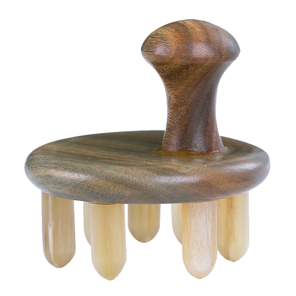

Horn Massage Comb Scalp Tool Wood Massager Hair Growth Stimulator Body Relaxation Therapy