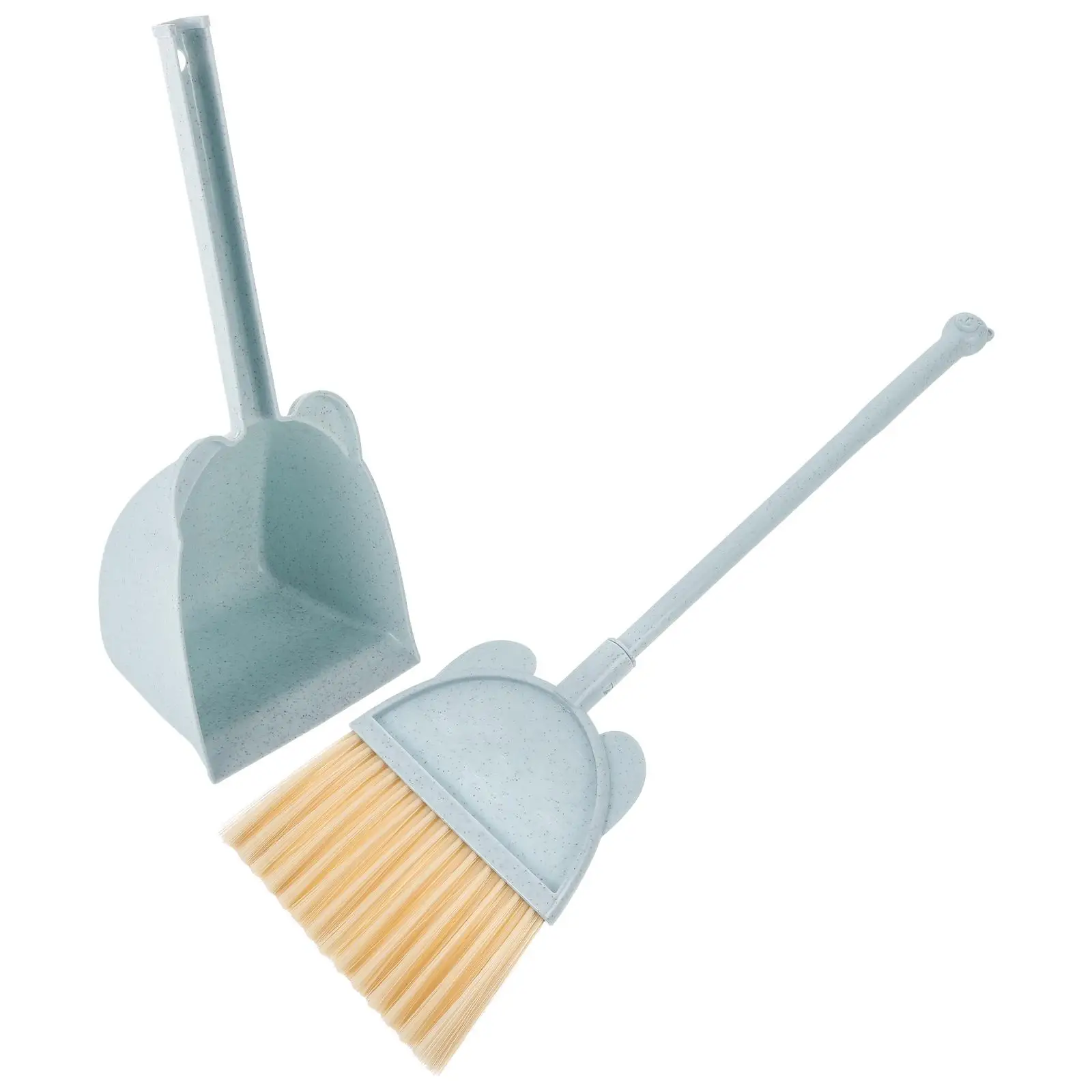 

Mini Broom Dustpan Set Kids Cleaning Tools Toy Plastic Materials Lightweight Bright Colors Storage Use