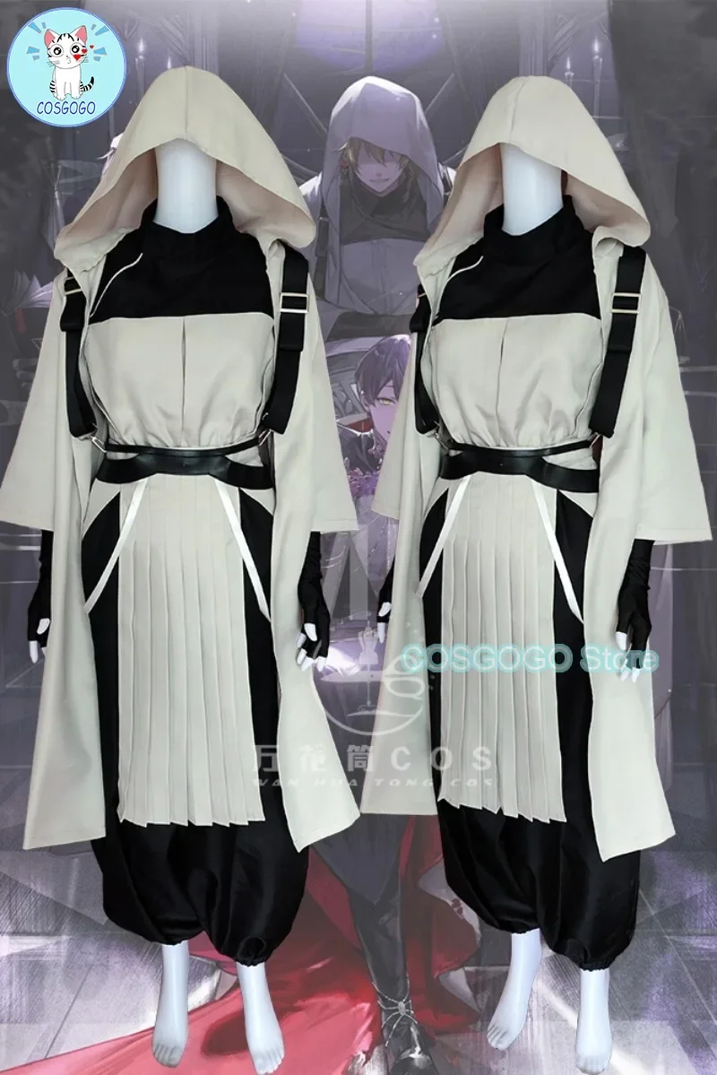 COSGOGO YouTuber Fushimi Gaku Cosplay Costume Halloween Vtuber Gaku Long Robe Costume Anime Clothes Women Men Outfits