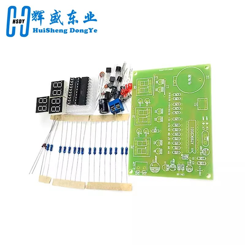 DIY Kits AT89C2051 Electronic Clock Digital Tube LED Display Suite Electronic Module Parts and Components DC 9V - 12V