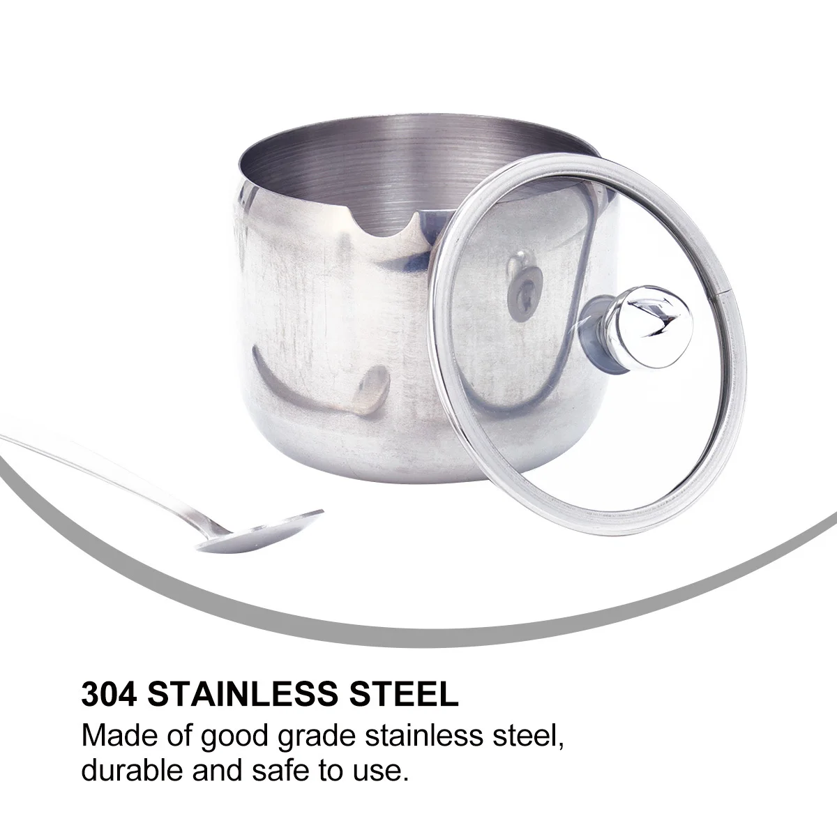 

Stainless Steel Seasoning Jar Salt Canister Multifunction Spice Storage Pot Kitchen Coffee Tea Sugar Container