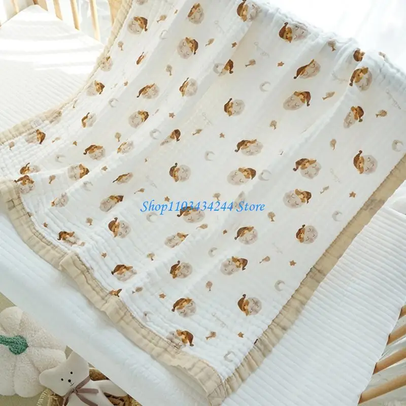 Asciugamano da bagno per fasce per bambini, coperta per dormire in cotone a 6 strati, trapunte per neonati traspiranti, regalo