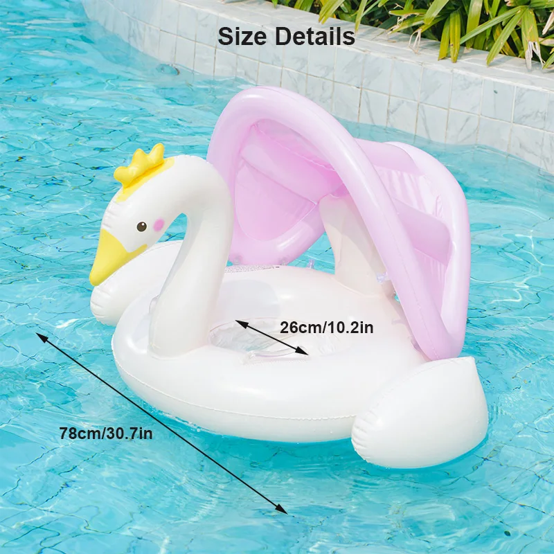 1Pcs Pool Floats Swim Tube Swan Baby Pool Float Inflatable Swim Ring Floaties For Pool Beach And Summer Water Fun ﻿ ﻿ view 6