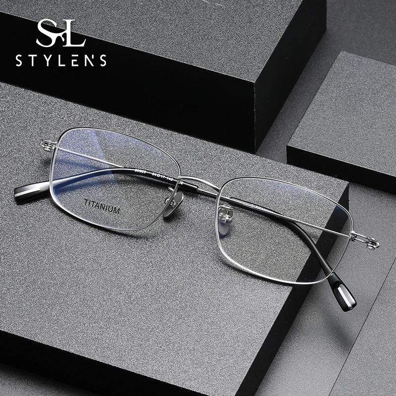 

STYLENS Designer Design Business Titanium Frame Pure Titanium Glasses Fashion Men and Women Reading Anti Blue Light Glasses80920
