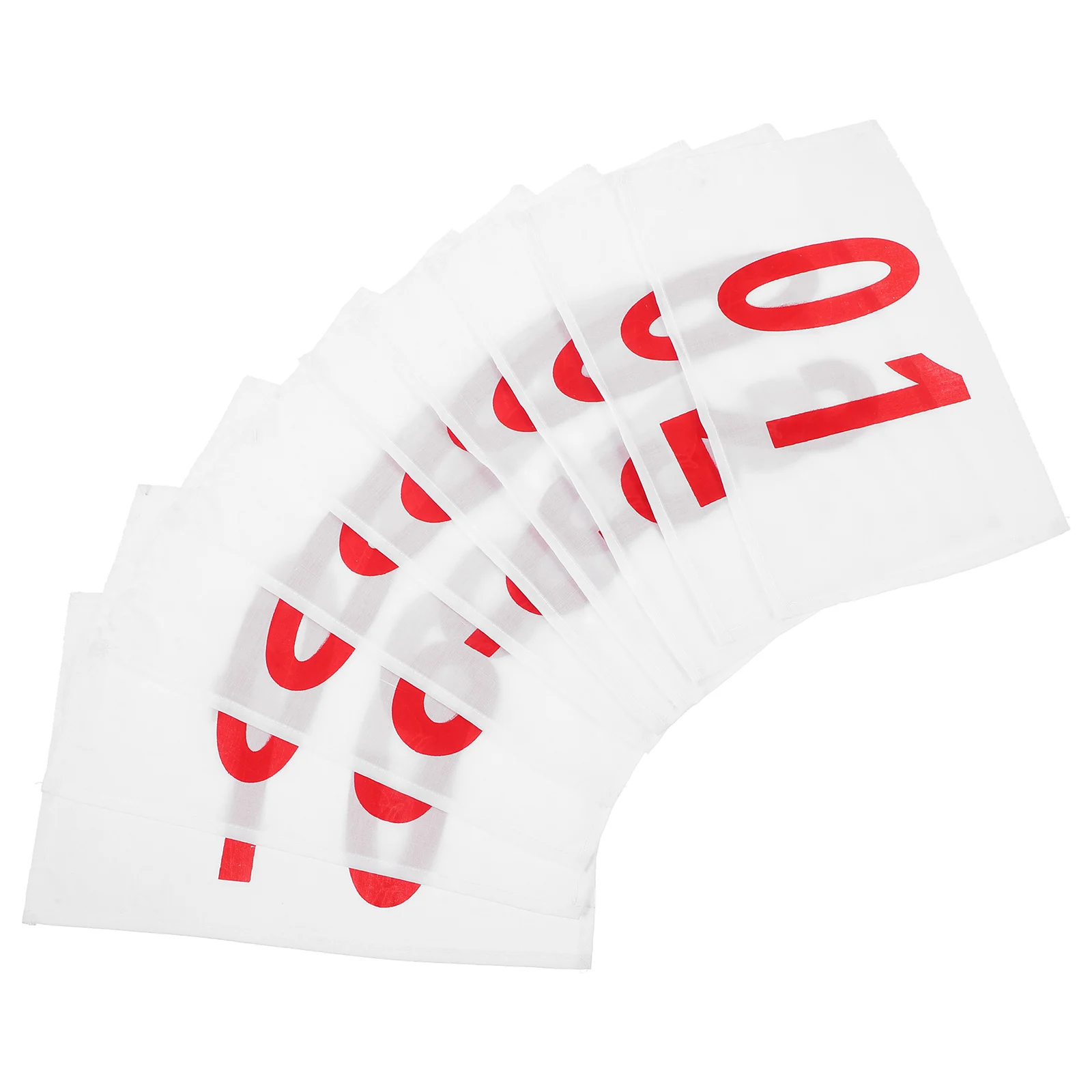 10 vellen Running Bib Numbers Polyester Katoen Race Vervanging Slabbetjes voor Marathon Competitie Benodigdheden Bib Numbers