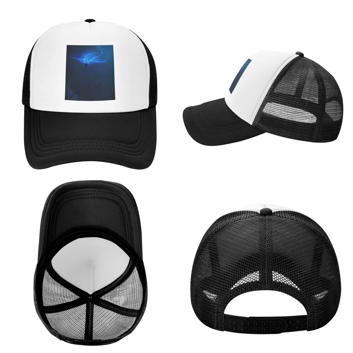 Subnautica- Ghost Leviathan Poster Cap Casual Mesh Baseball Caps Adjustable Hat Hip Hop Summer Unisex Baseball Hats