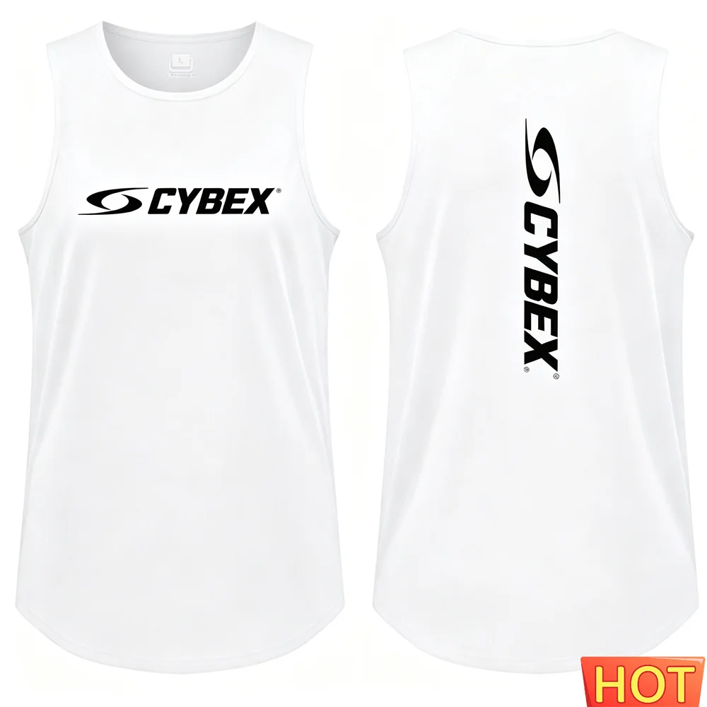 Summer men's solid color vest Outdoor Running Sleeveless Men's and Women's T-shirts Breathable sports men's round neck vest tops