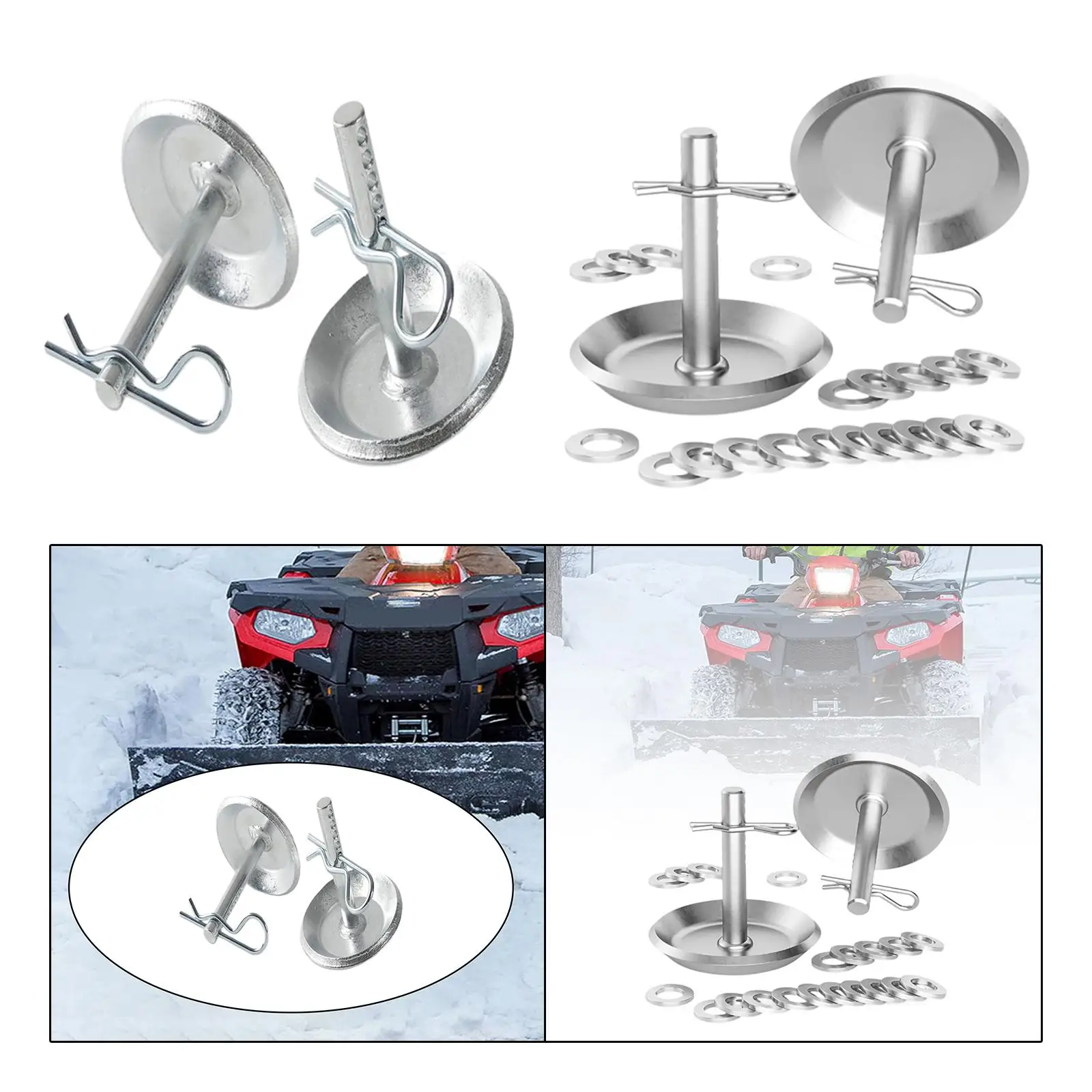 

2Pcs Replacement Skid Shoes for Snow Plows with Round Shaft Length 3.5 Inch 2205071 2208864