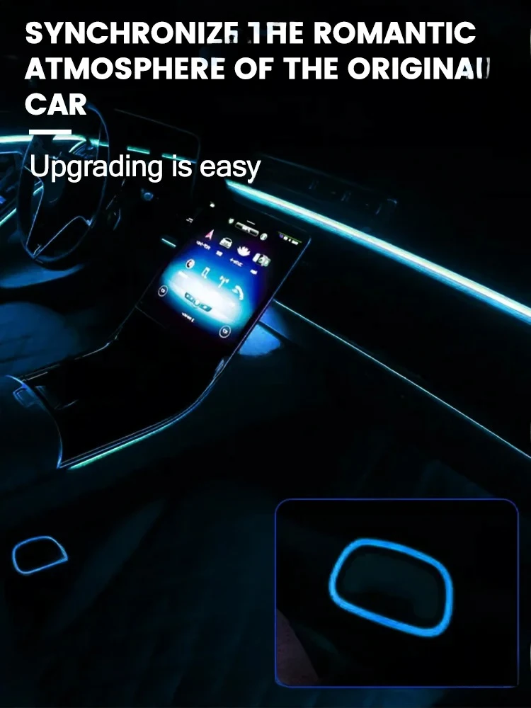 LED Seat belt Buckle Ambient Light For Benz/W206/W205/W214/GLC/EQE/CLS/GT Automotive Safety Buckle Decorative Light Accessories
