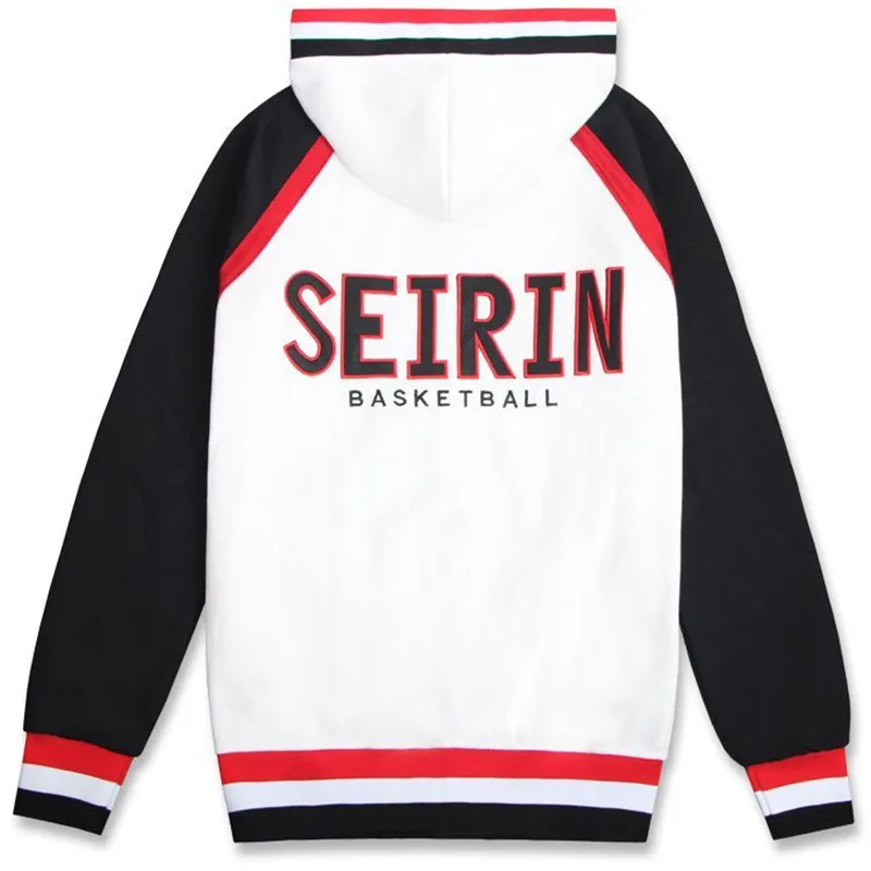 Veste de basket-ball à capuche Anime Kuroko No Basuke SEIRIN, sweat-shirt de sports de plein air, uniforme de cosplay, Kagami Taiga Tetsuya