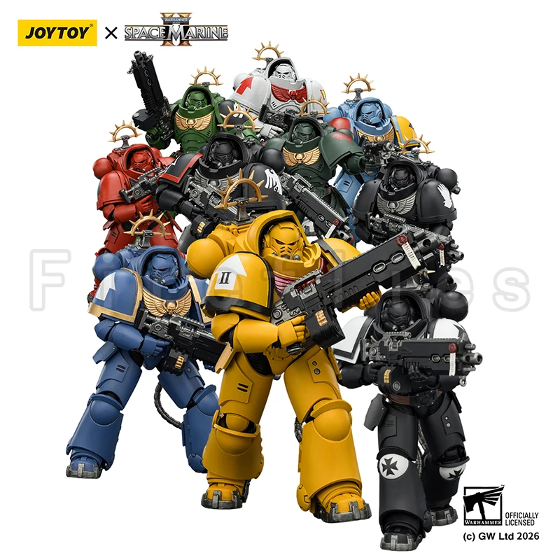 

1/18 JOYTOY Action Figure 40K Game Edition Ultramarines Imperial Fists Blood Angels Heavy Intercessor Anime Model Toy