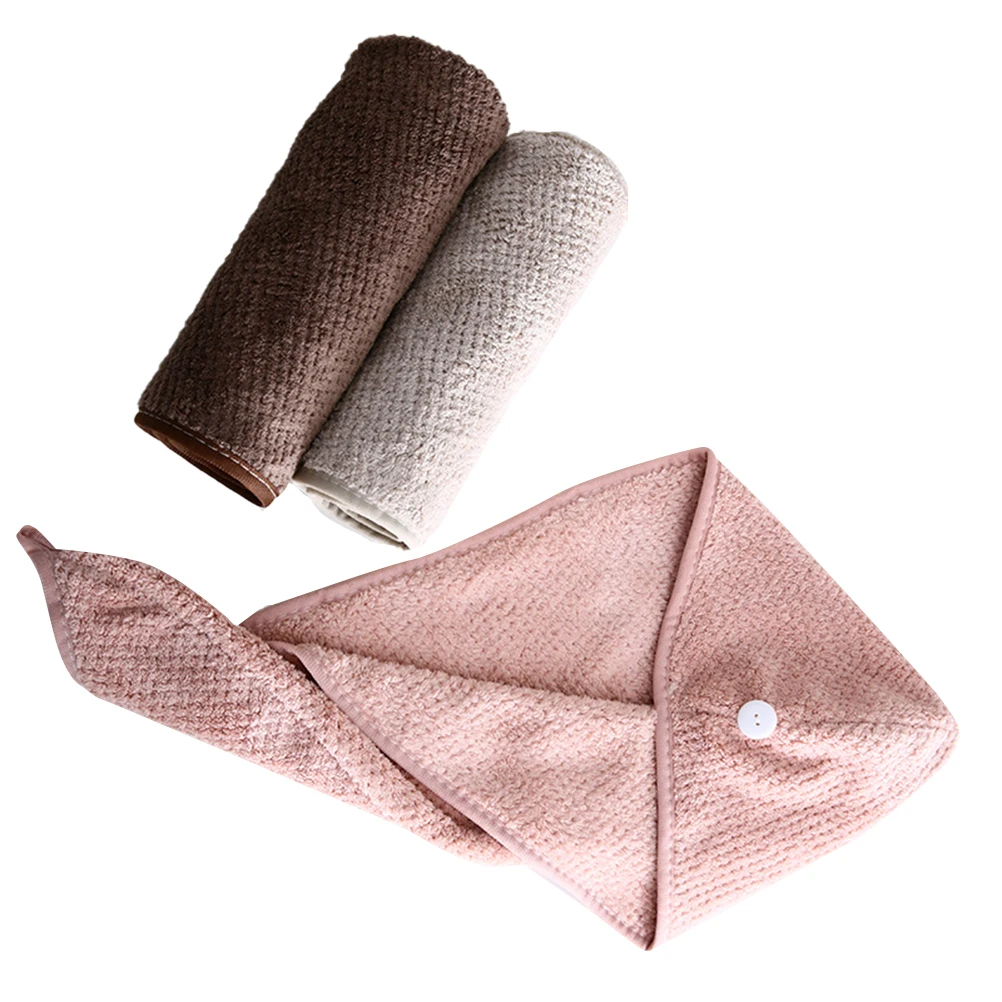 

3PCS Dry Hair Towel Shower Cap Fast Drying Microfiber Absorbent Hair Accessories Lightweight Portable Soft Travel Home Use