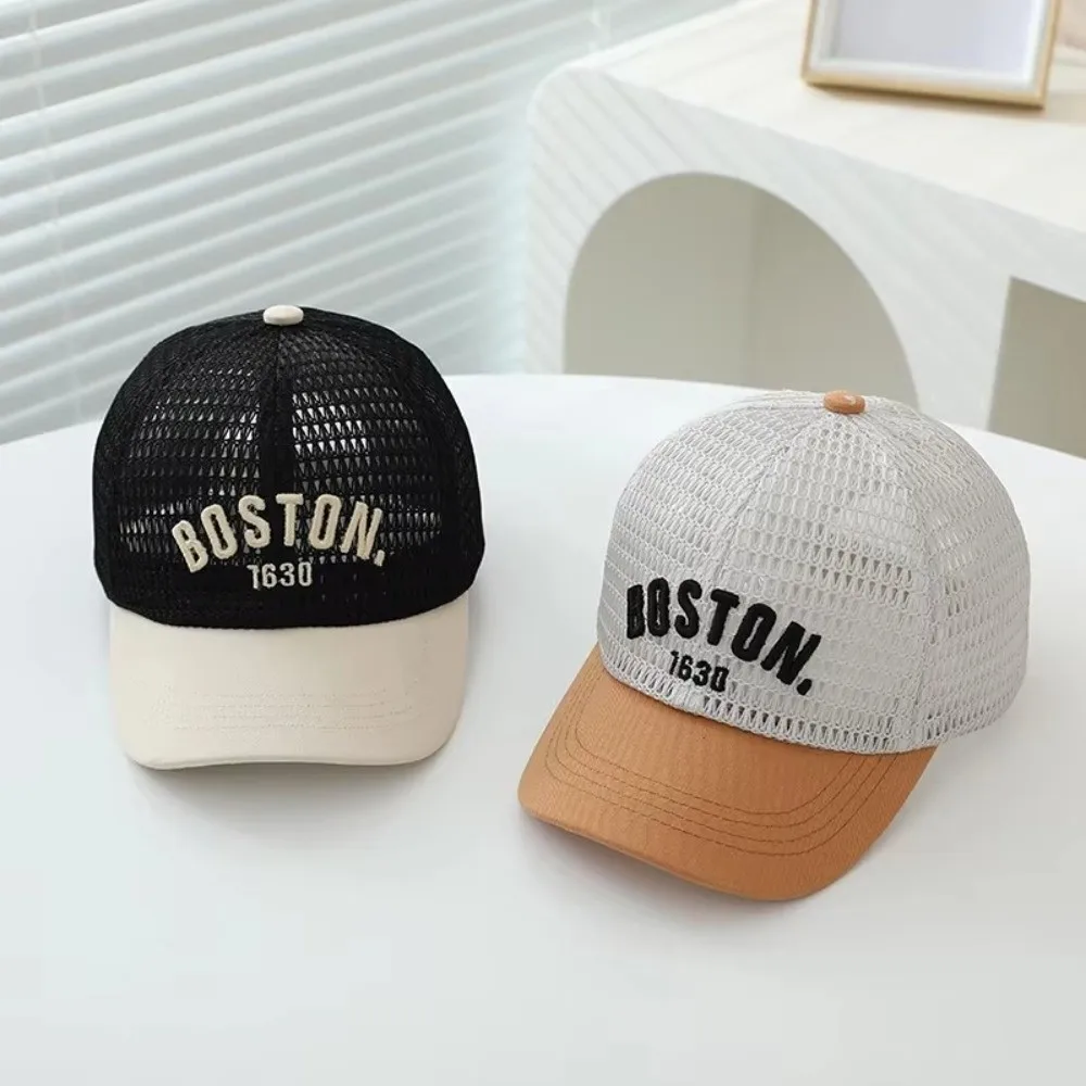 

Детская бейсболка с сетчатыми вставками, дышащая, летняя, тонкая, солнцезащитная, быстросохнущая, для детей 0-5 лет, для мальчиков и девочек