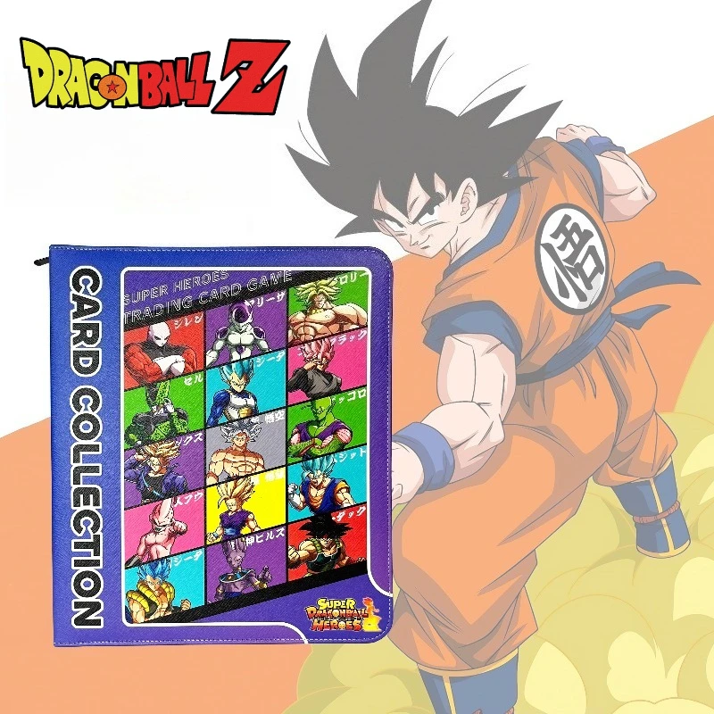 

Аниме Dragon Ball, новый OPCG Card Book, переплет на молнии, бронзовый стиль, держатель Son Goku, игровая книга-карточка, 9Grid30 страниц, подарок