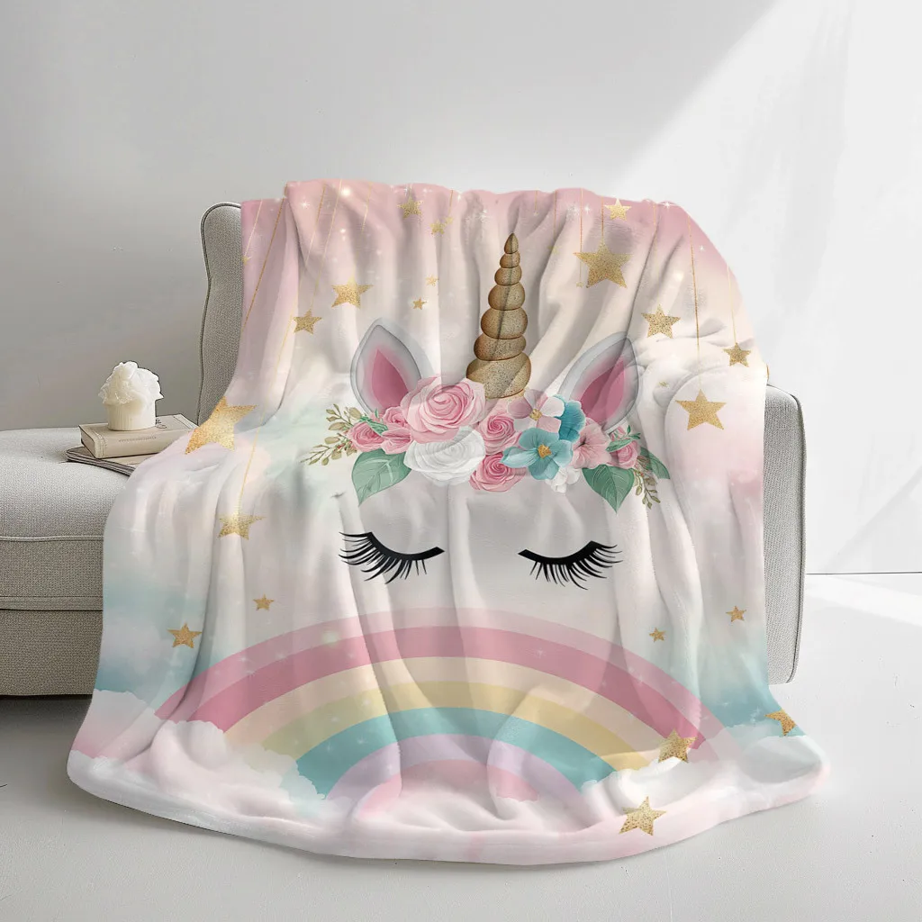 

Soft Flannel Unicorn Blanket - Digital Print Throw