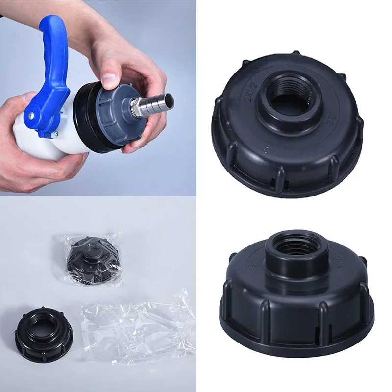 60mm to 4 Points 1/2 Inch Interface Plastic Material Black or Dark Gray IBC Ton Barrel Lid Adapter IBC Tank Fittings