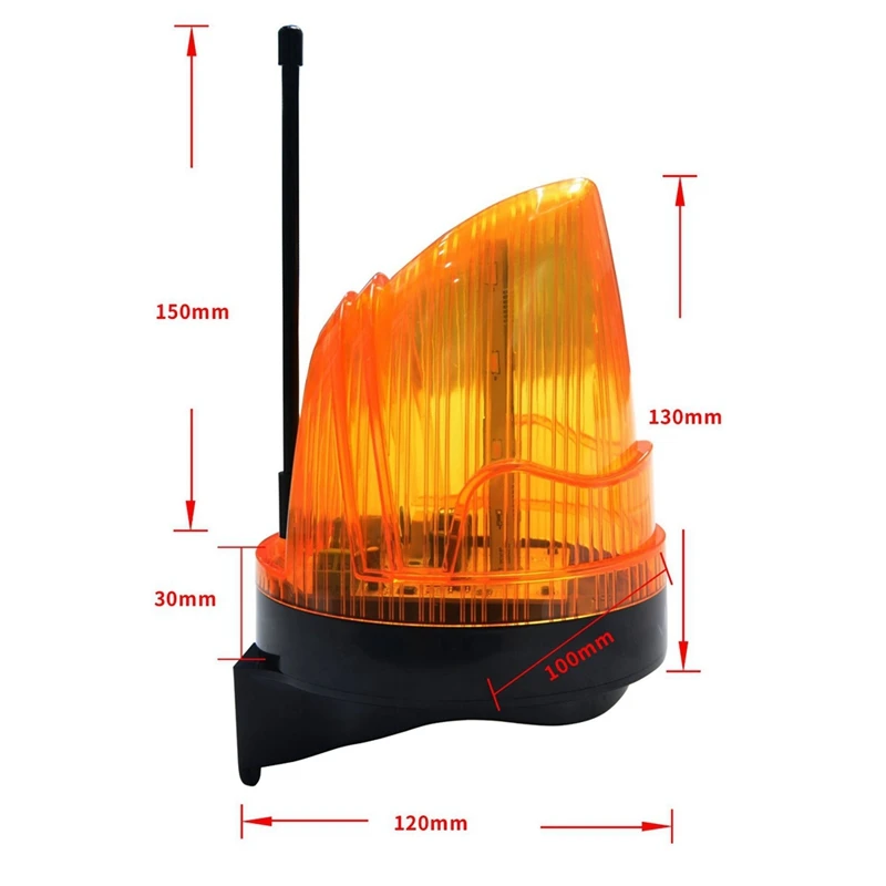 12V-220V LED Alarm Light Strobe Flashing Emergency Warning Lamp Wall Mount For Automatic Gate Opener