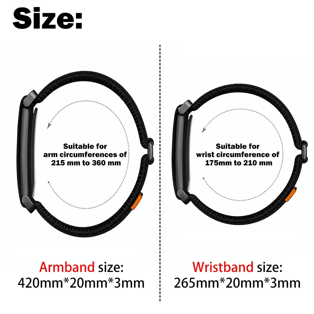Bizepsband-Armband für Google Fitbit Air, Nylon-Armband/Handgelenksband, Fitness-Tracker-Ersatzband für Google Fitbit Air – Detail 5