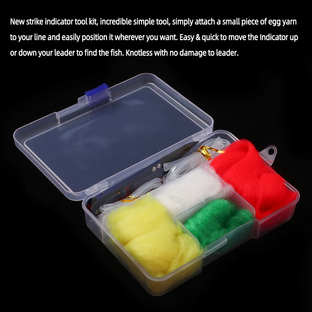 Bimoo Fly Fishing Strike Indicator Kit: Eingarnungs- und Schneidewerkzeug, Ei-Garn, Woolly Strike Indicator Tube, Angelzubehör und -ausrüstung – Detail 7