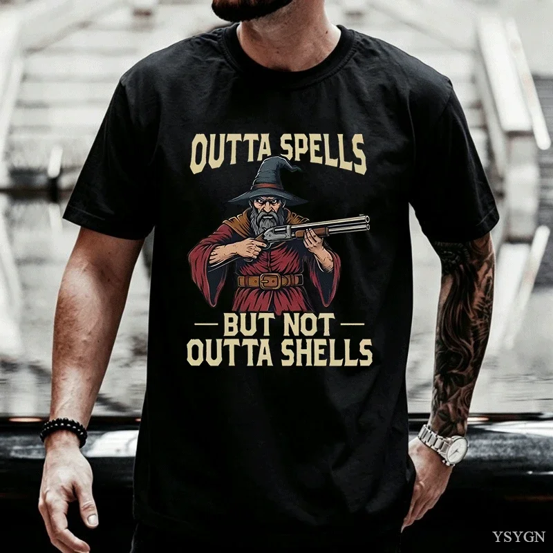 Funny Outta Spells ian T Shirt Man Vintage Short Sve T Shirts Casual Loose Comfortable Crewne Tees Male 2026 New Model Short-sle