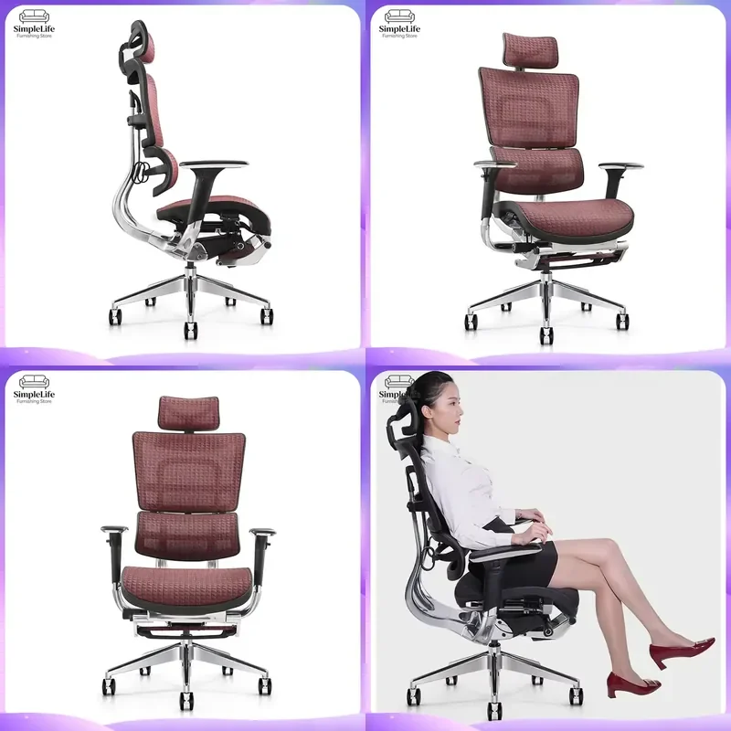 Ergonomic Office Chair with 3D Adjustable Armrests Mesh Back Breathable Design Aluminum Base 4-Level Gas Lift Heavy Duty