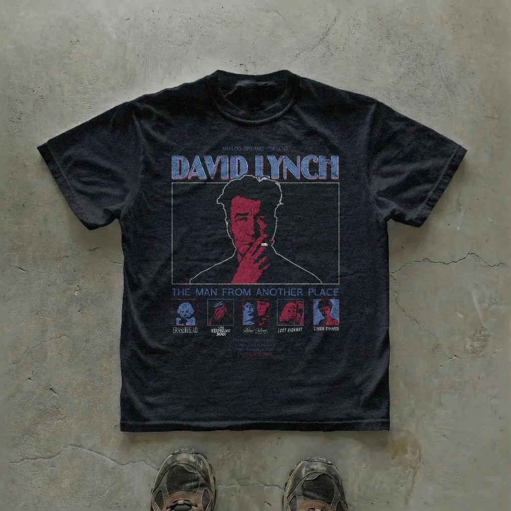 David Lynch Grafik-T-Shirt, surreal, Film, Streetwear, Retro, Kultfilm-T-Shirt, Y2K, Vaporwave-Stil, Unisex, Freizeitkleidung, Herrenbekleidung