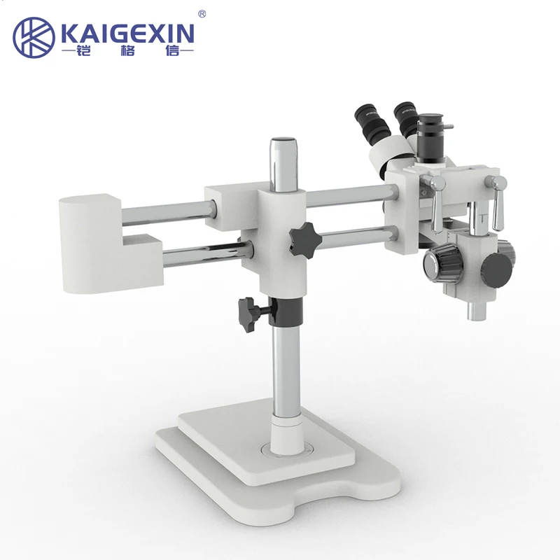 Kaigexin 10hw 7x-45x Langarm mikroskop simul-fokales Stereo-Zoom-Mikroskop am Doppelarm-Auslegerst änder