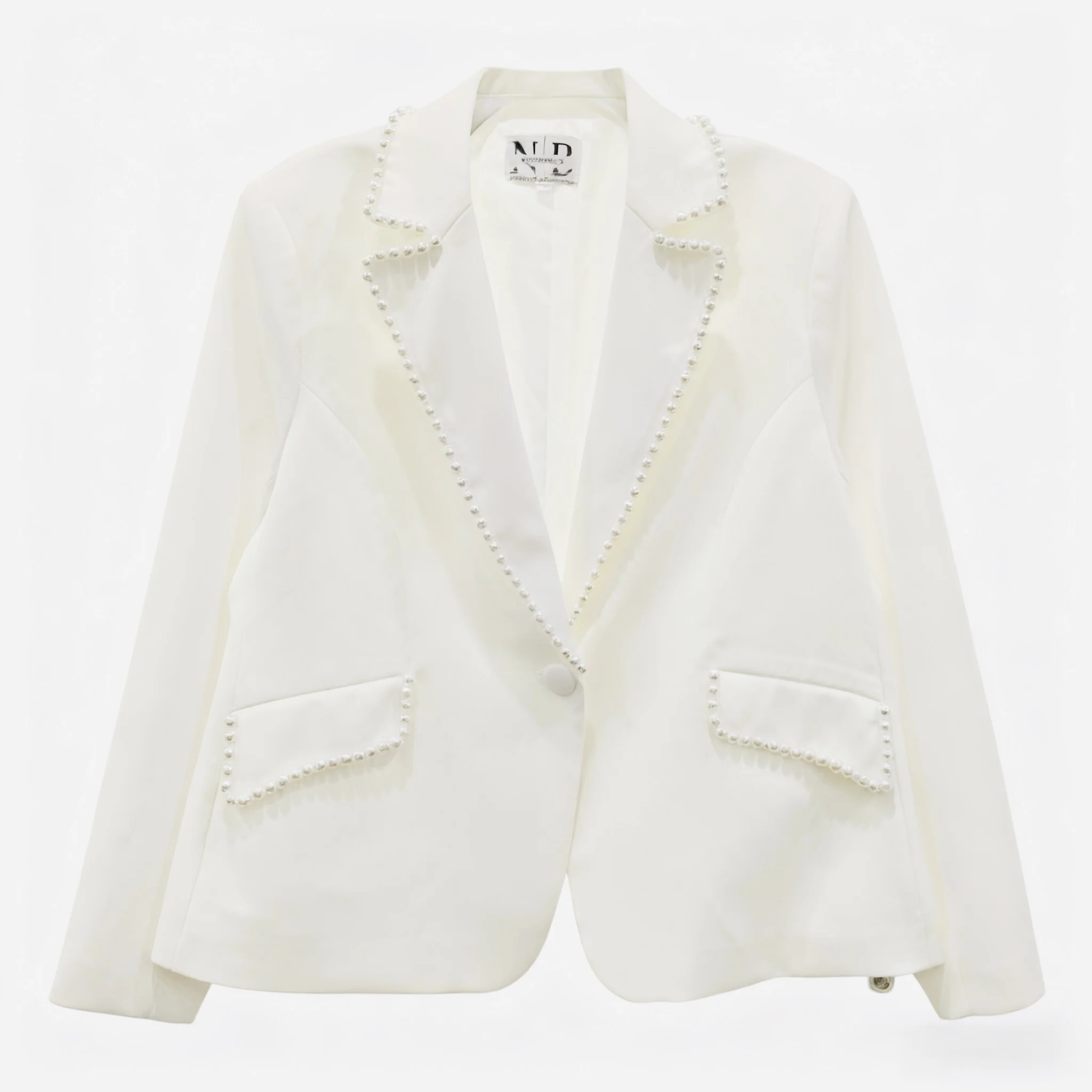 

Simple, elegant, and high-end custom pearl suit jacke