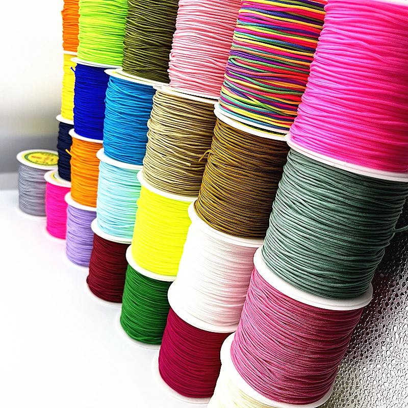 NEW 0.4/0.8/1.0/1.5mm Nylon Cord Thread Chinese Knot Macrame Cord Bracelet Braided String DIY Tassels Beading Thread