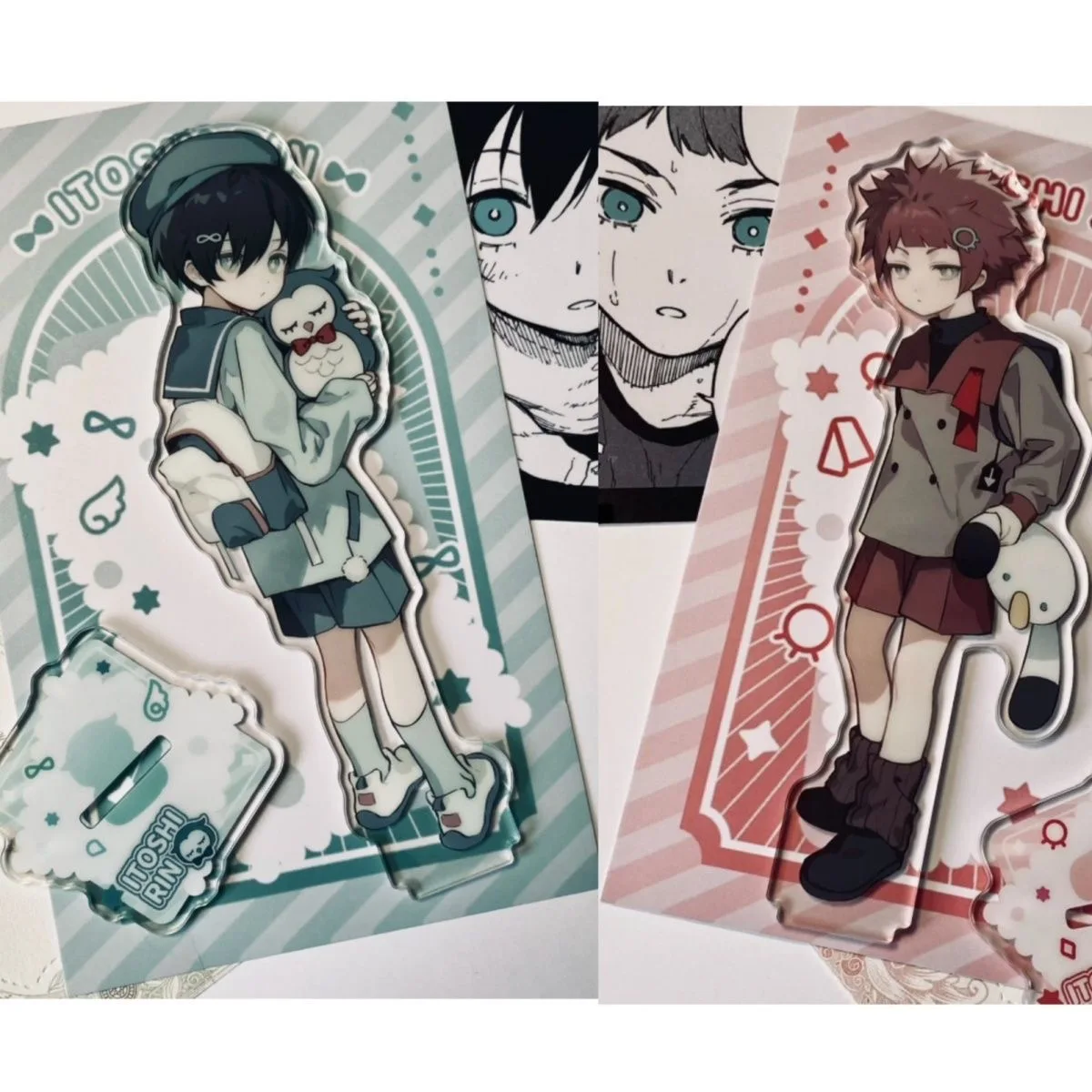 이토시 린과 나기 하이 뷰티 플라크의 뉴 애니메이션 주변 코스프레 블루 락 프리즌 아크릴 데스크탑 장식품