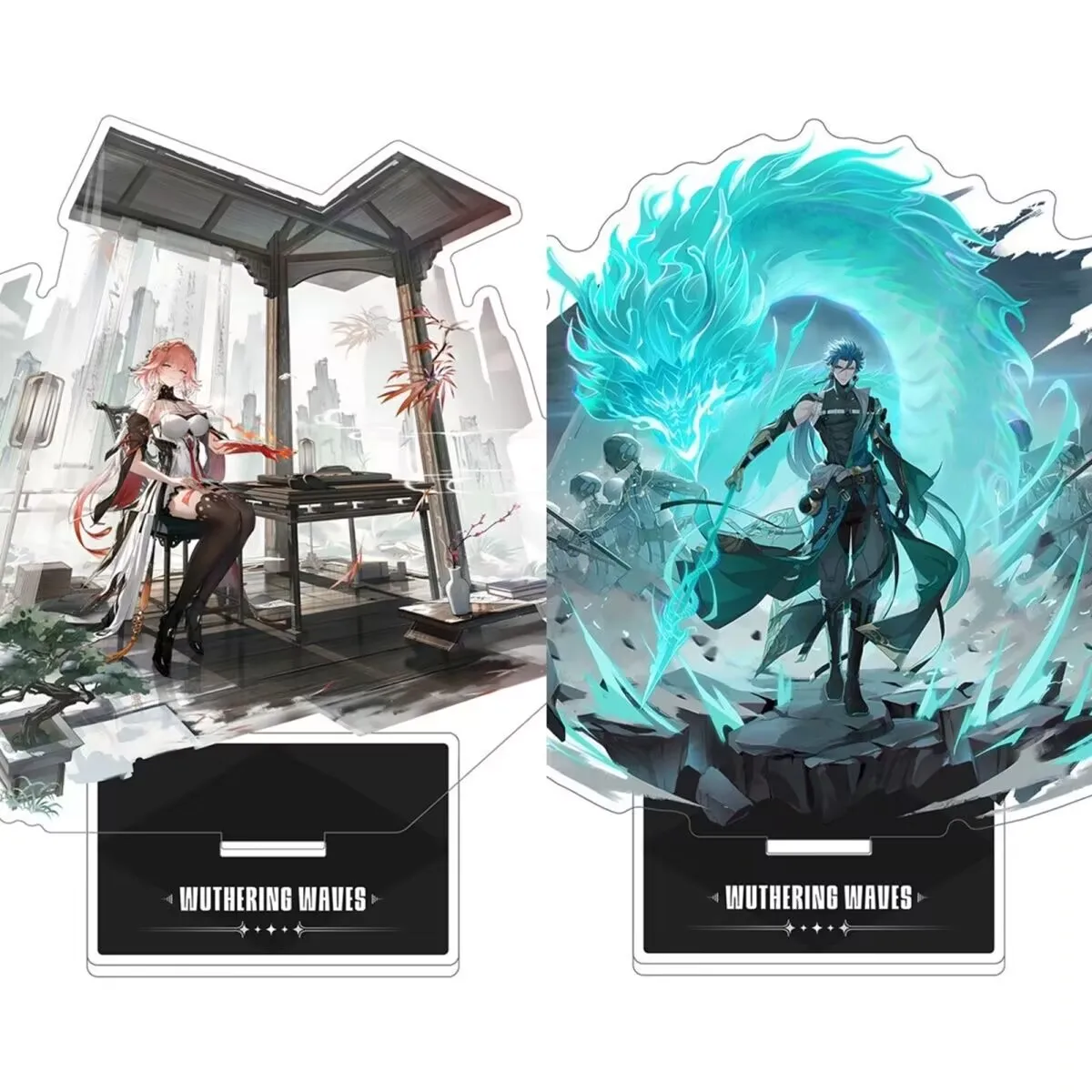 Mingchao، زخرفة سطح المكتب بعلامة واقفة كبيرة من الأكريليك مع مستوى عالٍ، لعبة هدية "Ji Yan Chang Li"، مجموعة محيطية ثنائية الأبعاد