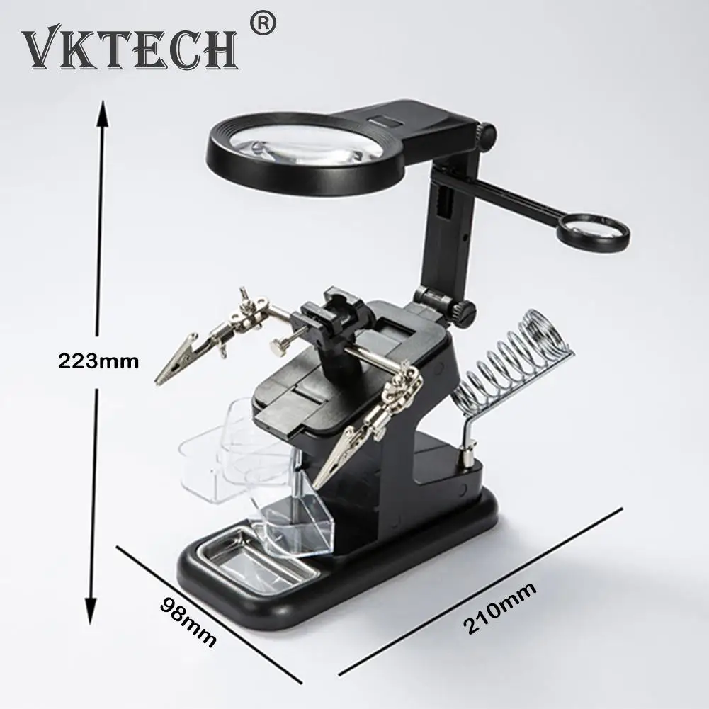3X 4.5X 25X szkło powiększające do spawania z lampką LED szkło powiększające dodatkowe narzędzie lutujące do naprawy lupy lupa