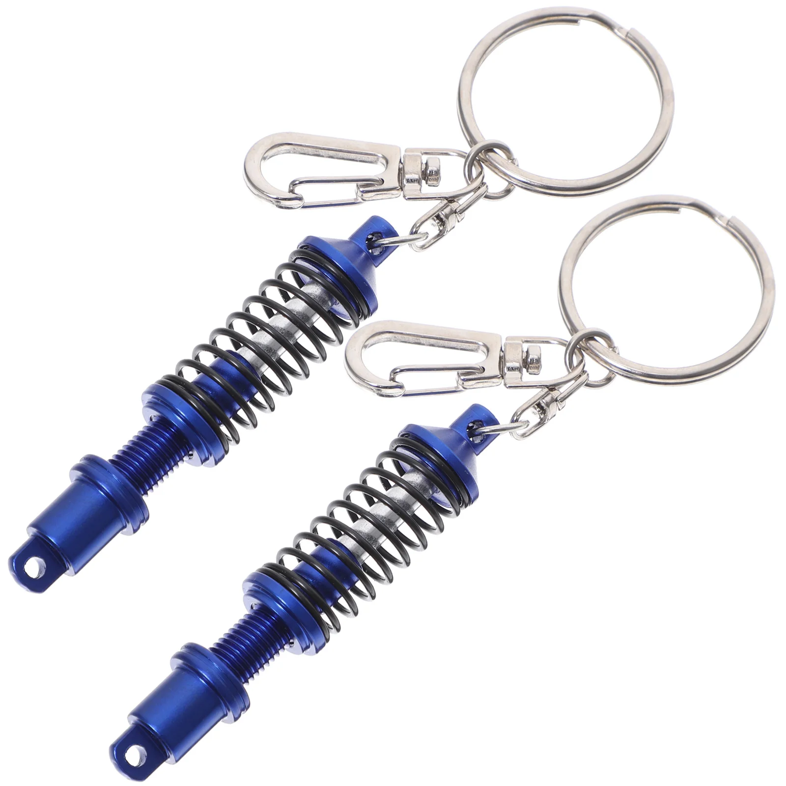 2 Pcs Shock Absorber Keychain Ring Auto Part Locket Coilover Holder of The Lid Car Keyring Bags Model