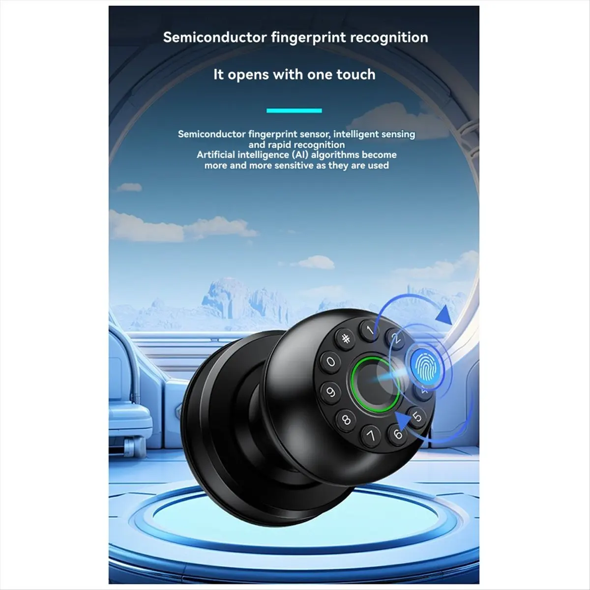 ^&*Summer sale- Smart Password Lock Fingerprint Door Lock App Remote Control Passcode Unlock Electronic Touchscreen Keypad Indoo