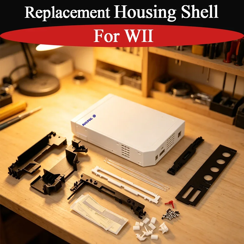 High Quality For WII Replacement Full Set Housing Case With Full Buttons Repair Spare Parts For WII Accessory White/Transparent