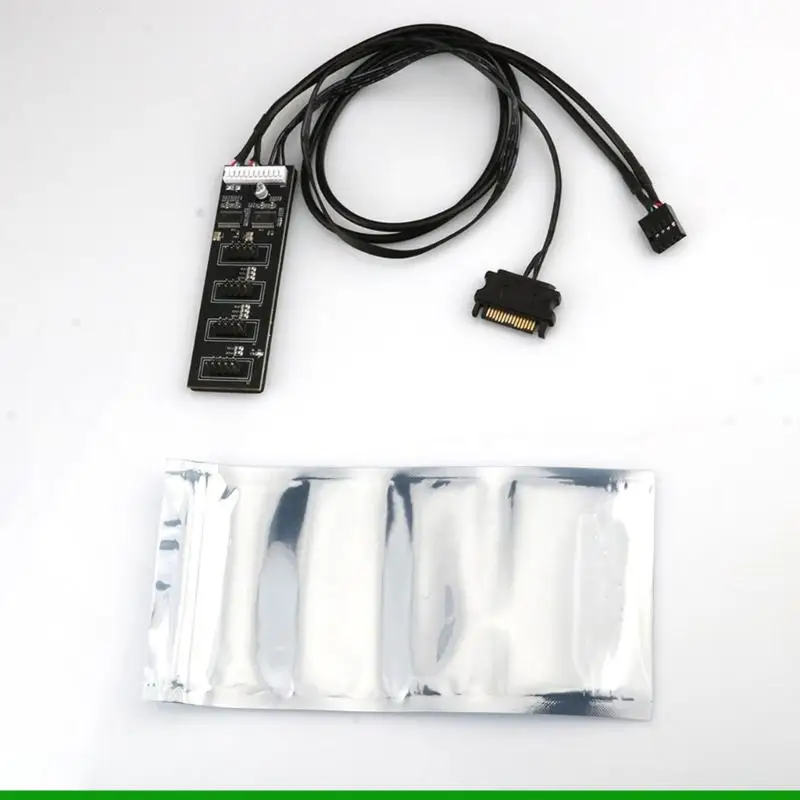 U55C 9Pin USB2.0 Header Splitter Hubs With 4 Port Expansion And SATAs Power For Customs Setups