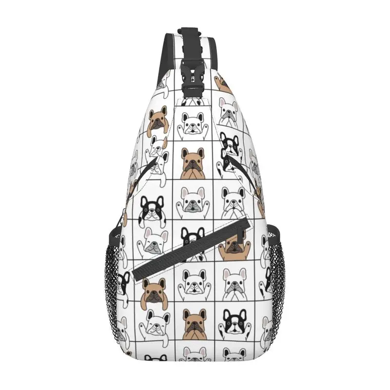 

Customized Cute French Bulldog Puppy Sling Bag Men Fashion Pet Dog Shoulder Chest Crossbody Backpack Traveling Daypack