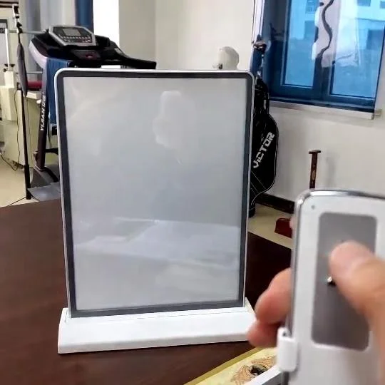 Easy to Carry and Display Low Price High Quality Privacy protection Electrically Controlled PDLC Smart  Film Sample with Movable