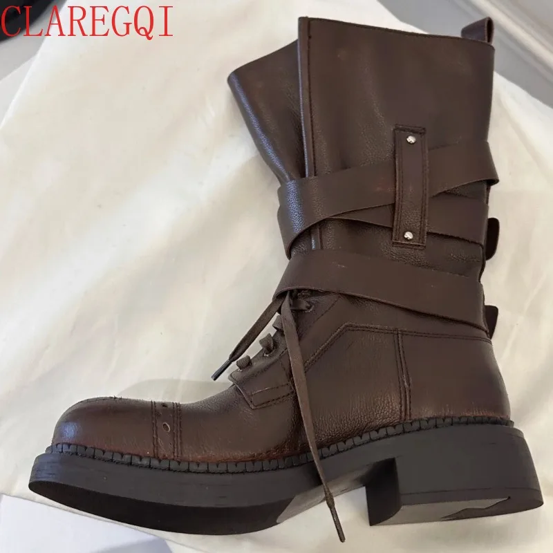 fall boots for women 2026 Large size tall locomotive womens western boots Denim long tube extra wide calf bootsfor women