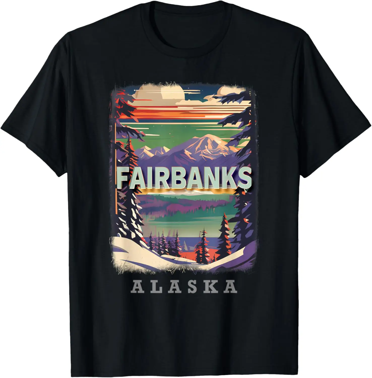 

Fairbanks Alaska AK Aurora Borealis Spectacle SD832 T-Shirt