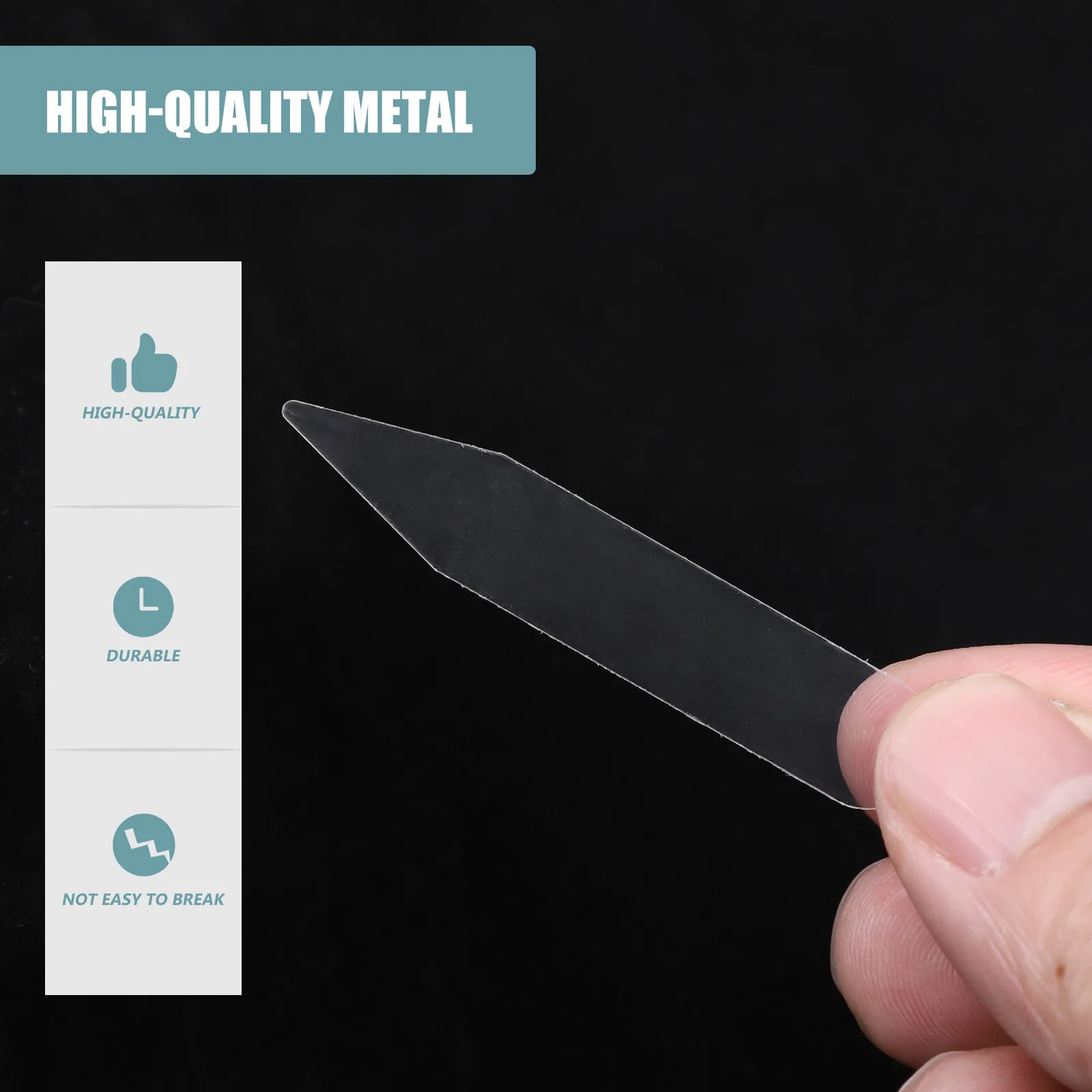 300 個透明襟耐熱シャツ襟サポートプラスチック補強材日常フォーマルドレス着用用