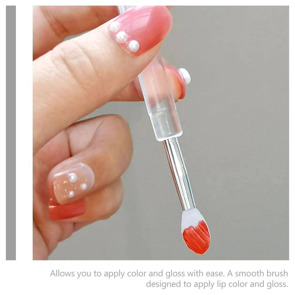 Mini pinceles de silicona para labios, 6 uds., Ideal para lápiz labial, máscara labial, brillo, aplicador de maquillaje portátil para viajes, preciso, fácil de usar