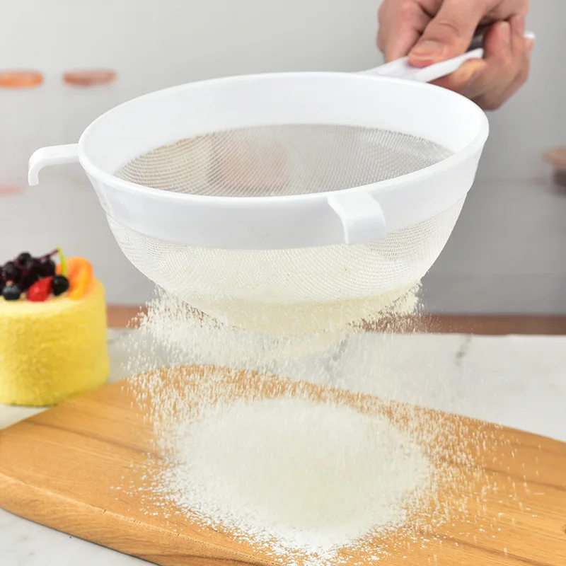 New Handheld Plastic Reusable Screen Mesh Kitchen Tea Leaf Strainer Flour Sieve Colander Soymilk Coffee Filter Colanders