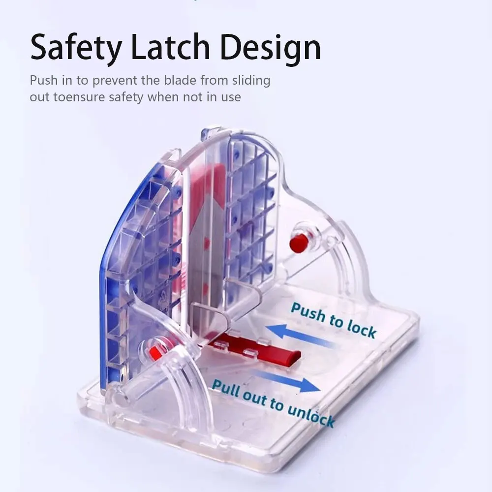 1 szt. wielofunkcyjny regulowany 45 °   i 90 °   nóż do cięcia skośnego, trwała konstrukcja z tworzywa sztucznego, odpowiedni do papieru kraft, płyty piankowej.