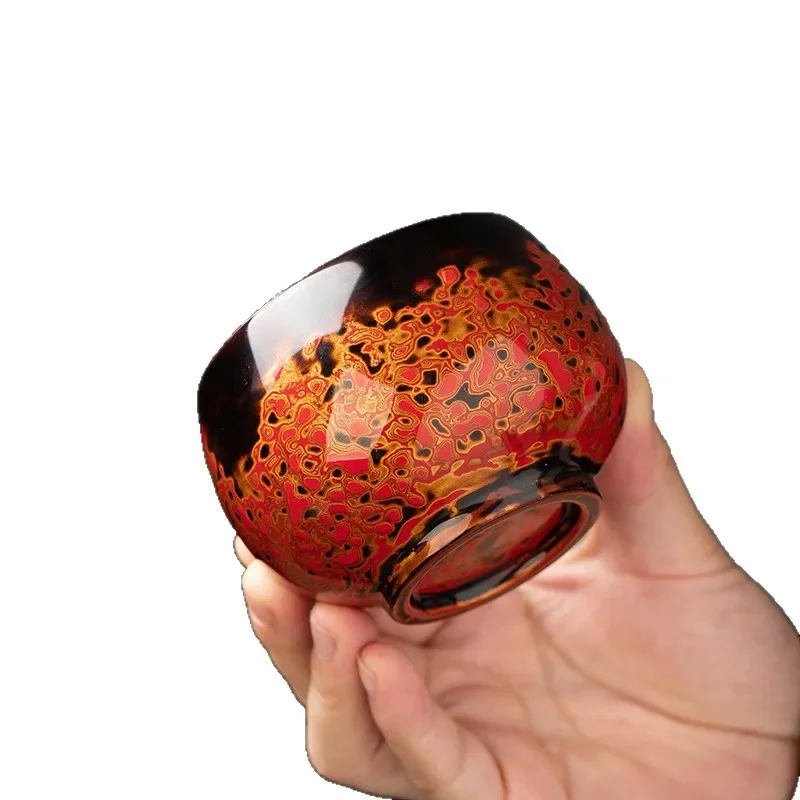 White porcelain master cup intangible cultural heritage characteristic handicraft lacquer gift y