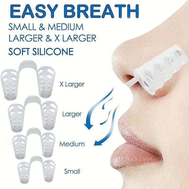 

8Pcs/Set Anti Snoring Nasal Dilator Silicone Nose Clip Anti Snoring Easy Breath Snore Stopper Improve Sleeping Anti Snoring Tool