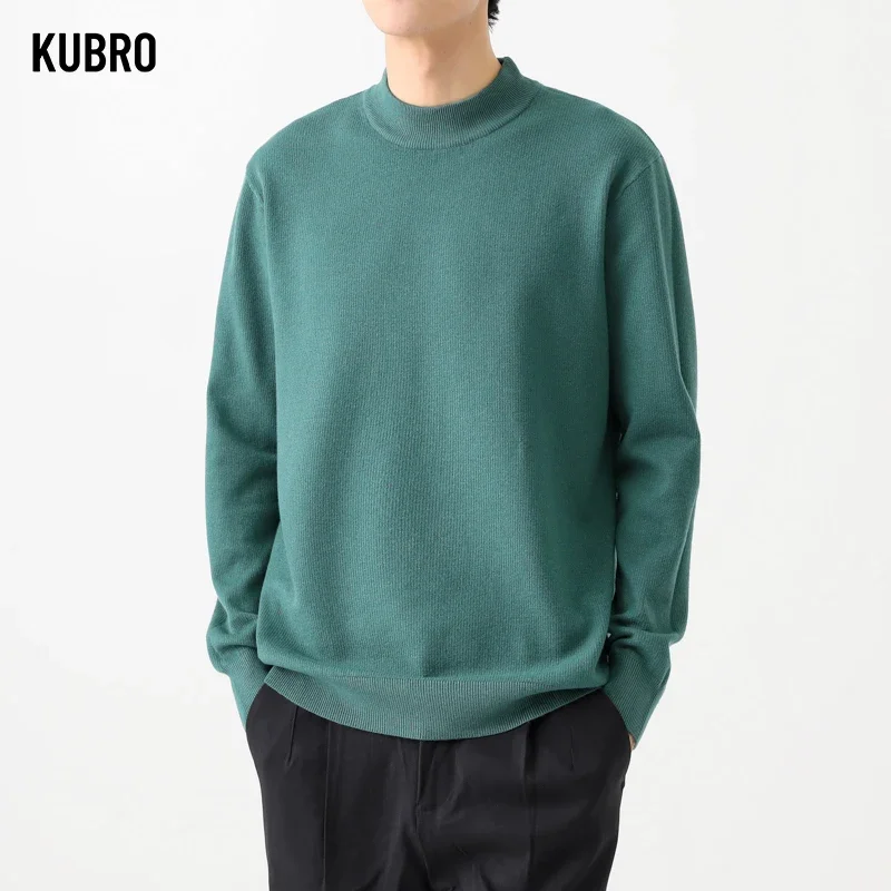 KUBRO maglione uomo Casual Pullover in cotone di alta qualità maglioni lavorati a maglia uomo 2023 inverno Fashion Brand maglioni Pullover da uomo