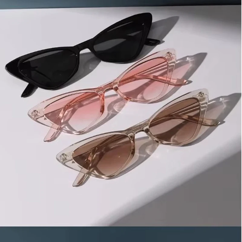 

Cycling 3 Pairs Per Set Small Cat Eye Sunglasses Women Cute Skinny Cat Eye Eyewear Retro Vintage Narrow Cateye Sunglasses Set