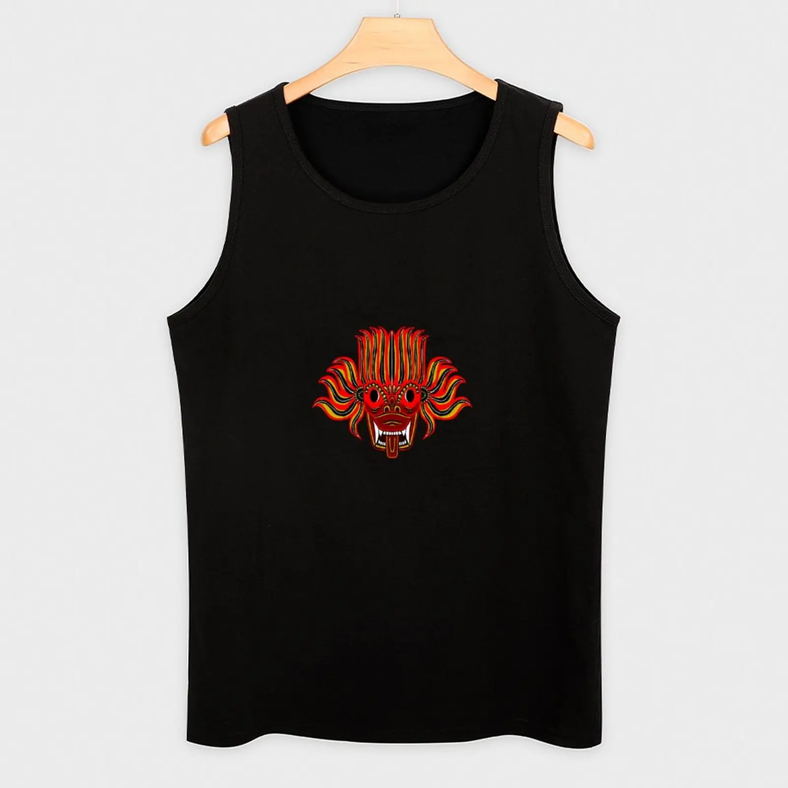 Ves muhunu Collection (Traditional Devil Mask Set) Tank Top Simple Tank Top Soft Breathable Daily